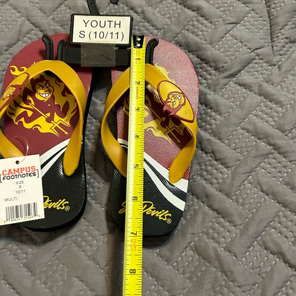 Arizona State University Sun Devils Youth Size 10/12 Small Flip Flops New w/Tags - Picture 2 of 4